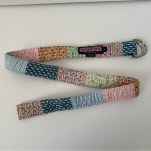 Vineyard Vines D-Ring Patchwork Belt Size Medium